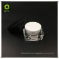 embalaje cosmético del tarro plástico vacío claro de lujo con mejores ventas